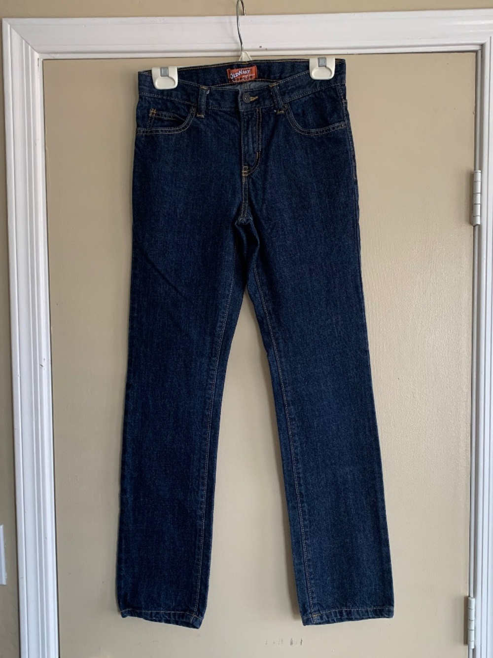 Old Navy Dark Wash Blue Jeans Boys 14 Basic Skinny Straight 28x29 School Outdoor
